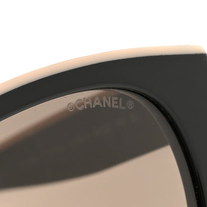 Chanel Acetate CC Butterfly Sunglasses 5414 Black Beige 7 of 8