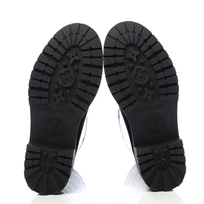 Louis Vuitton Rubber Embossed Monogram Drops Flat Half Boots 36 Black 5 of 7