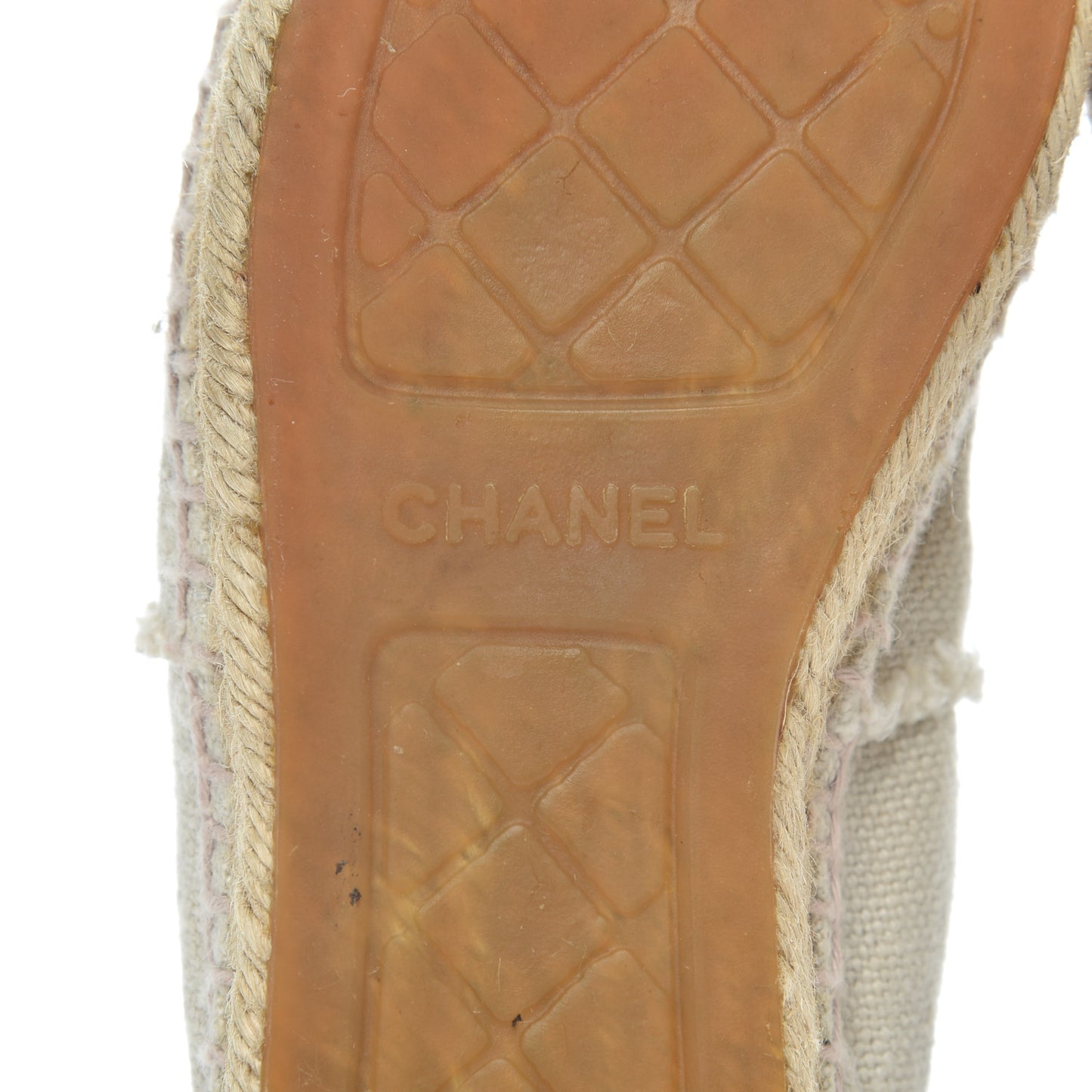 Linen CC Espadrilles 38 Beige Black