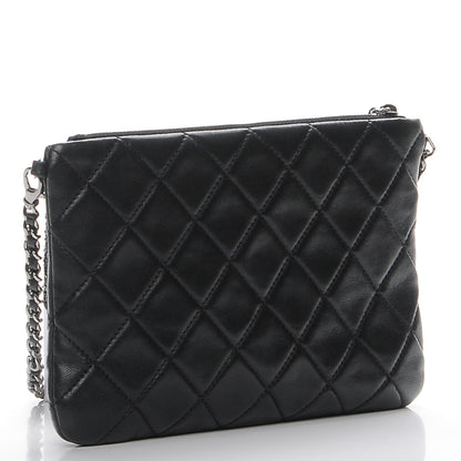 Chanel Lambskin Mineral Nights Wristlet Silver Black 3 of 7