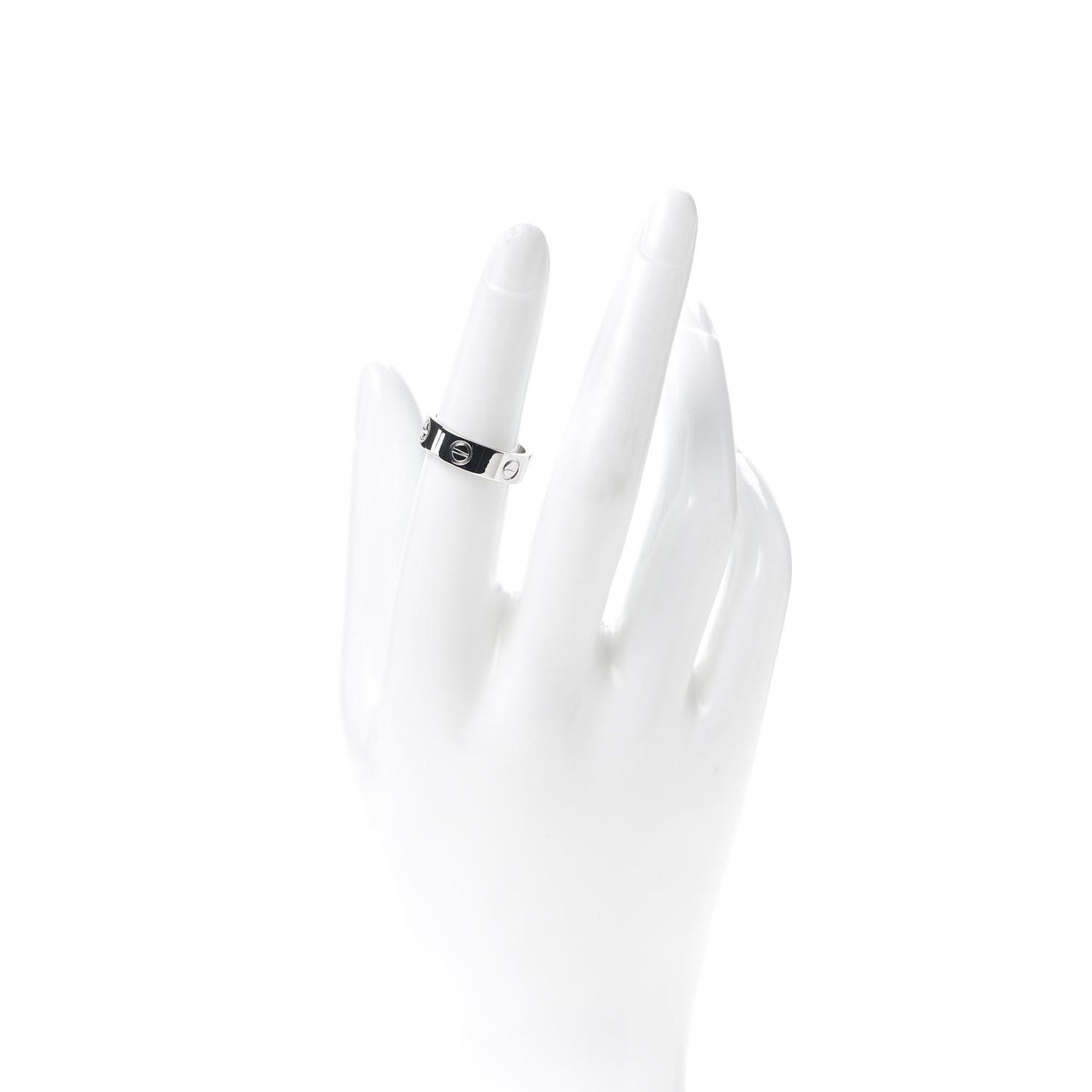18K White Gold 5.5mm LOVE Ring 52 6