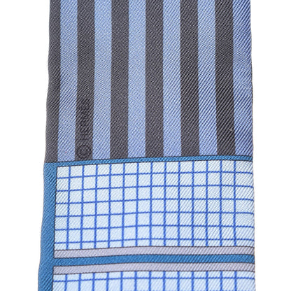 Hermes Silk Couvertures Nouvelles Twilly Marine Noisette Ciel 4 of 5