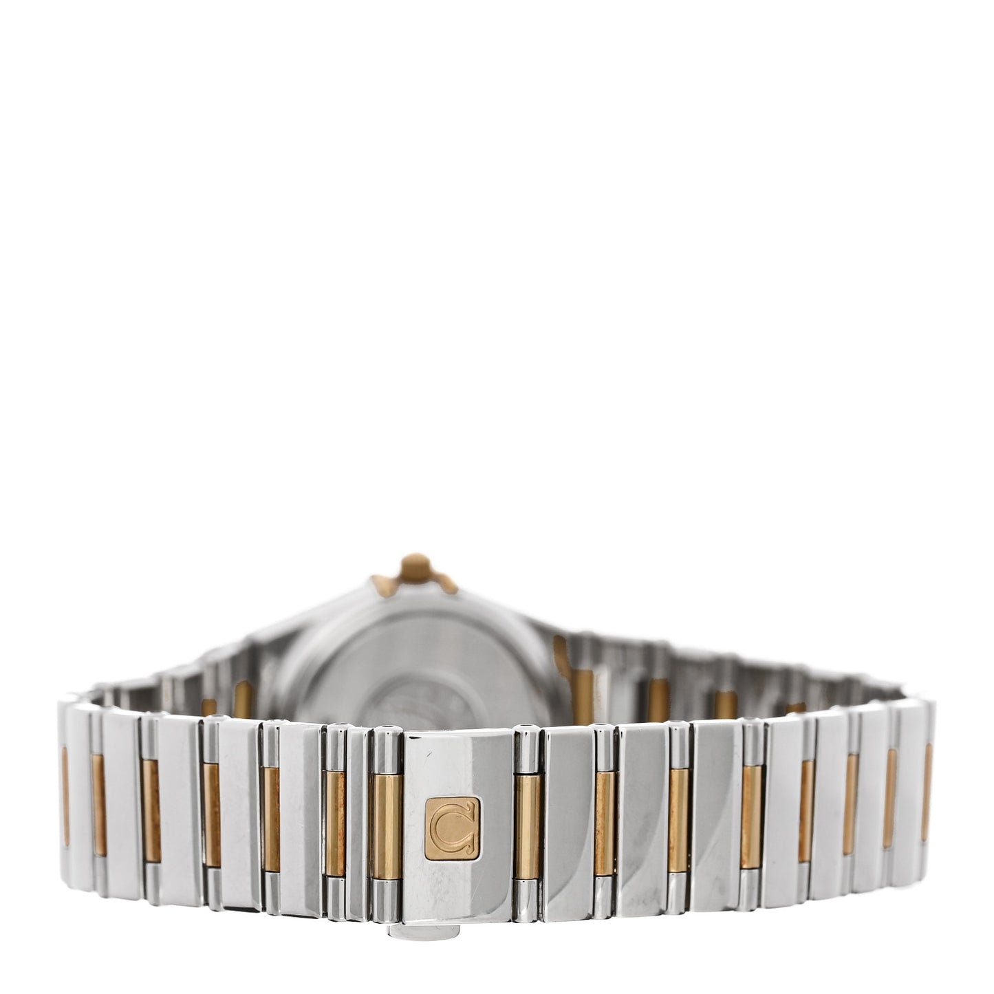 Stainless Steel 18K Yellow Gold Diamond Bezel Mother of Pearl 25.5mm Constellation My Choice Quartz Watch 1376.71.00