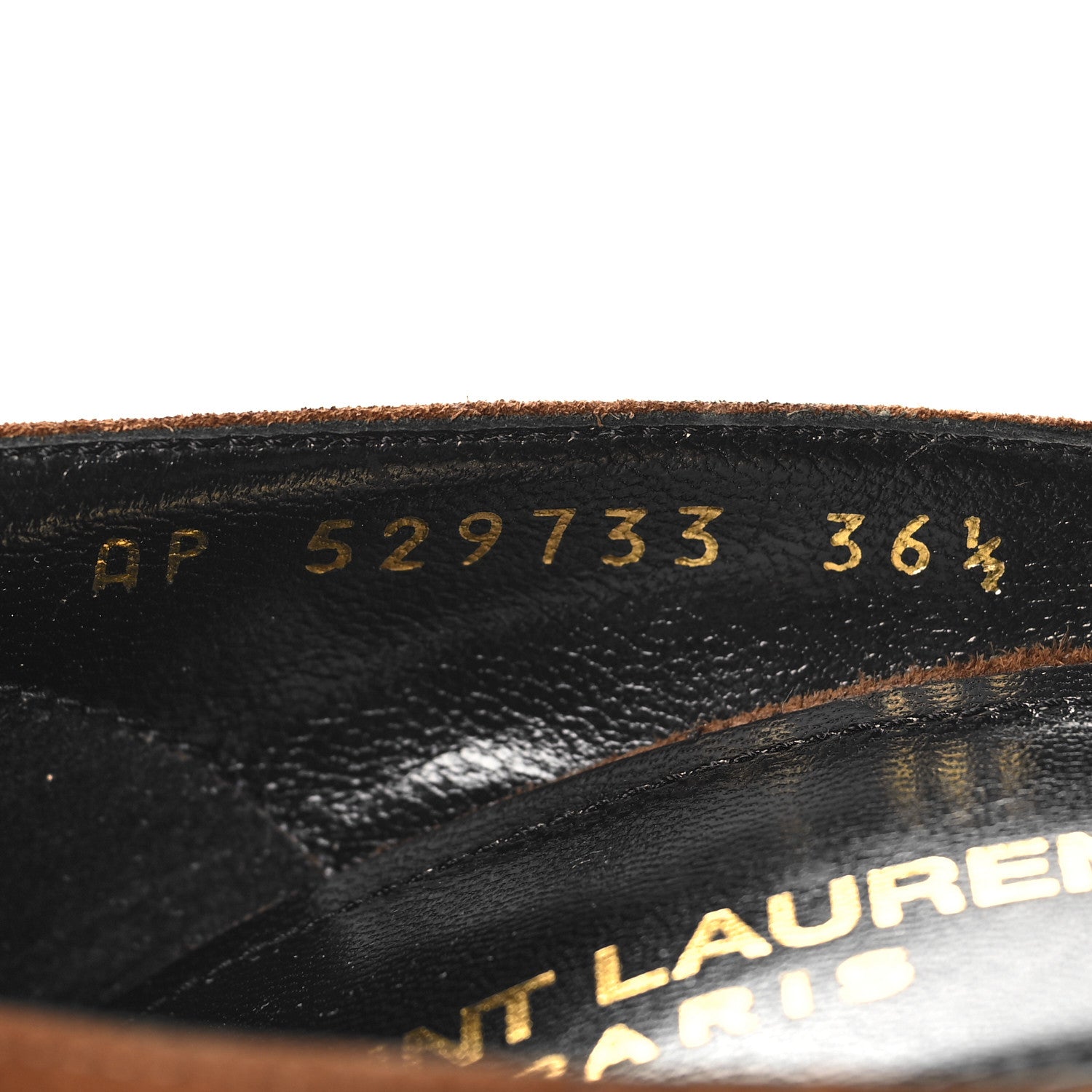 Saint Laurent Suede Zoe 105 Pump 36.5 Caramel 7 of 9