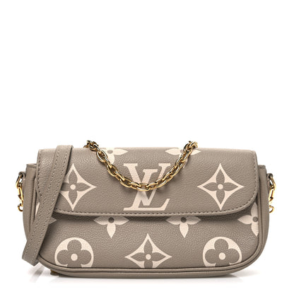 Louis Vuitton Empreinte Monogram Giant Ivy Wallet On Chain Tourterelle Creme 1 of 9
