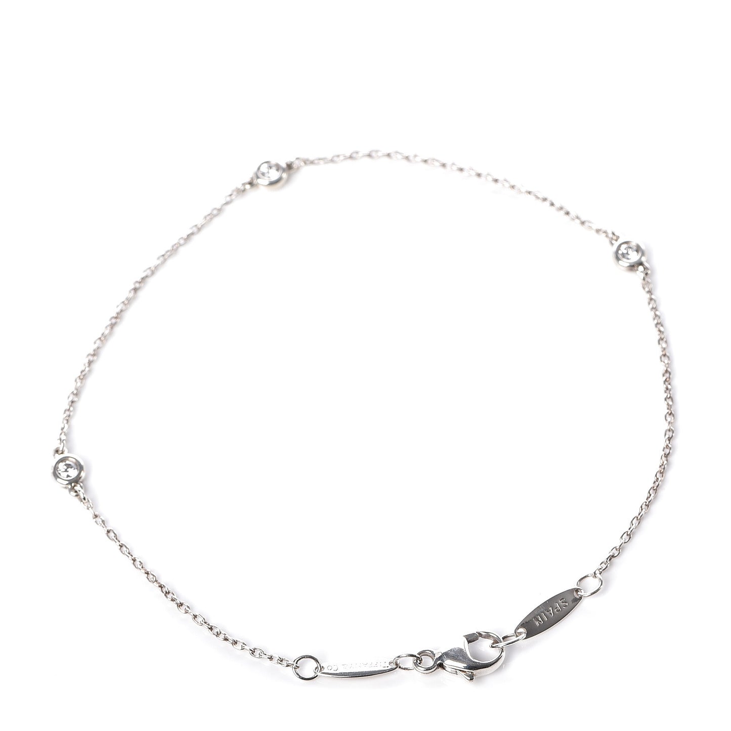 Sterling Silver Diamond .09ct Elsa Peretti Diamonds By The Yard Bracelet