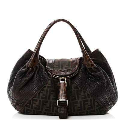 Fendi Zucca Nappa Nuvolata Vitello Tortuga Spy Tobacco Moro 1 of 10