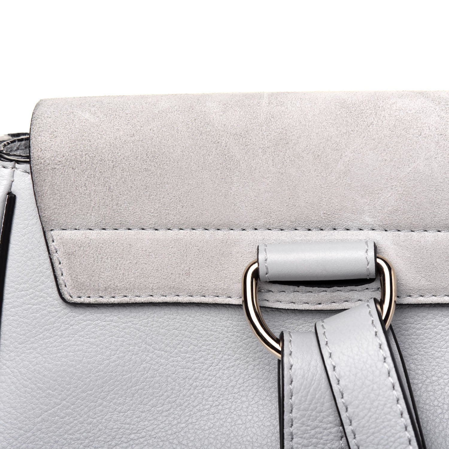 Chloe Suede Calfskin Small Faye Backpack Airy Grey 14 of 14