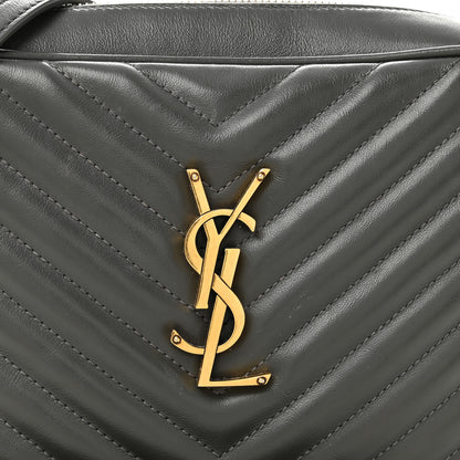 Saint Laurent Calfskin Matelasse Monogram Lou Camera Bag Storm 8 of 10