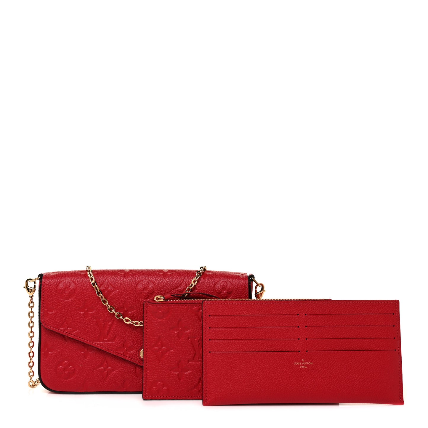 Empreinte Pochette Felicie Chain Wallet Scarlet