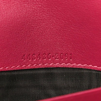 Gucci Velvet Matelasse Pearl Love Embroidered GG Marmont Wallet Light Raspberry Rose 7 of 12