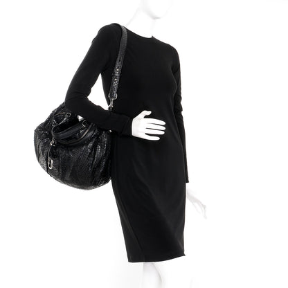 Gucci Python Icon Bit Shoulder Bag Black 2 of 10