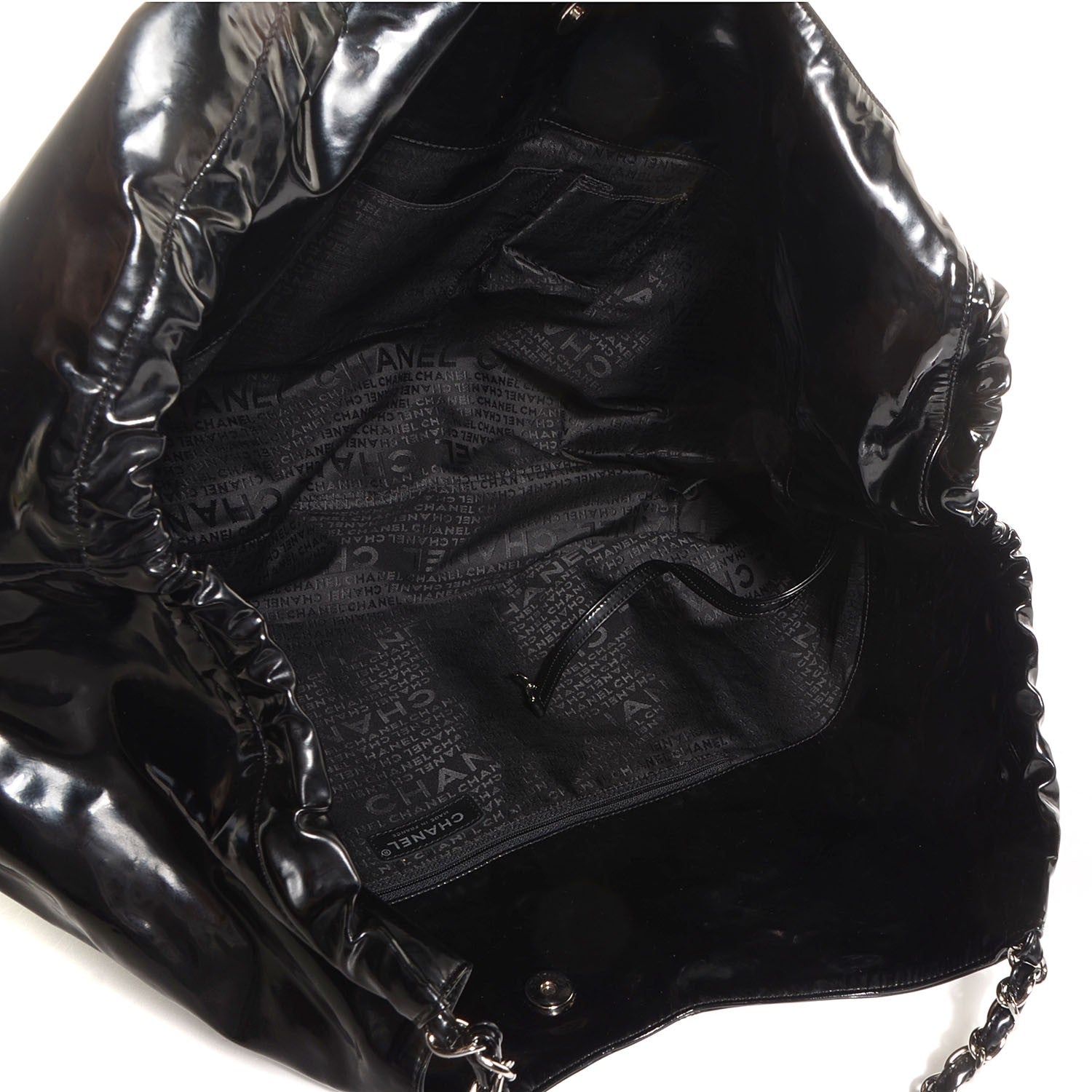 Chanel Vinyl XL Coco Cabas Black 5 of 7