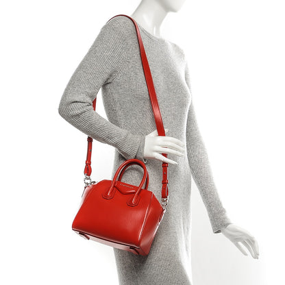 Givenchy Shiny Lord Calfskin Mini Antigona Red 2 of 6