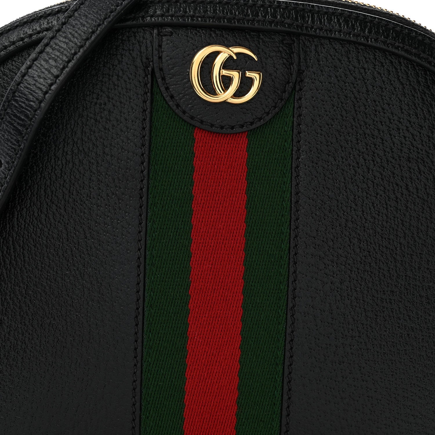 【SNW】GUCCI ブラック ボディバッグ Gucci Calfskin GG Web Small Ophidia Dome Shoulder Bag Black