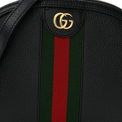 Gucci Calfskin GG Web Small Ophidia Dome Shoulder Bag Black 8 of 11