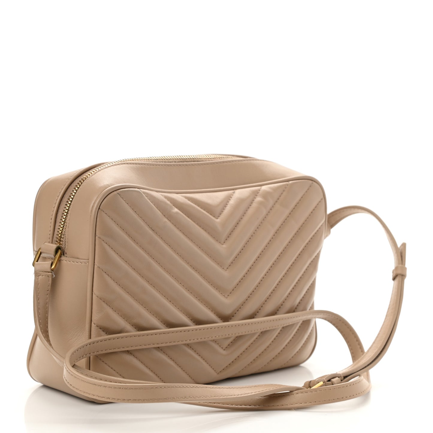 Calfskin Matelasse Monogram Lou Camera Bag Dark Beige