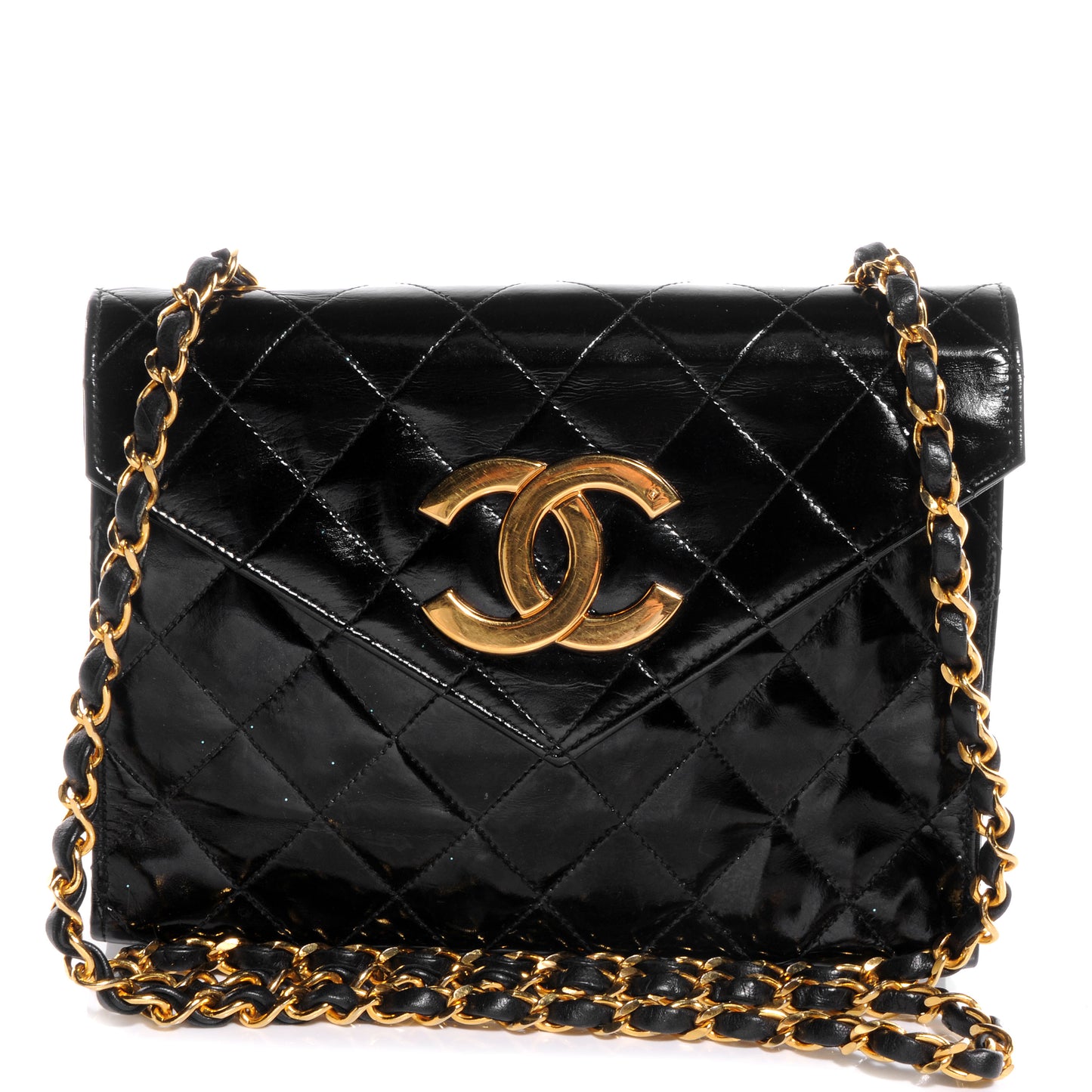 Patent Envelope Flap Bag Black