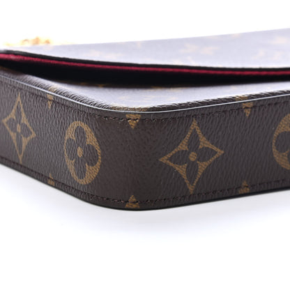 Louis Vuitton Monogram Pochette Felicie Chain Wallet Fuchsia 10 of 10