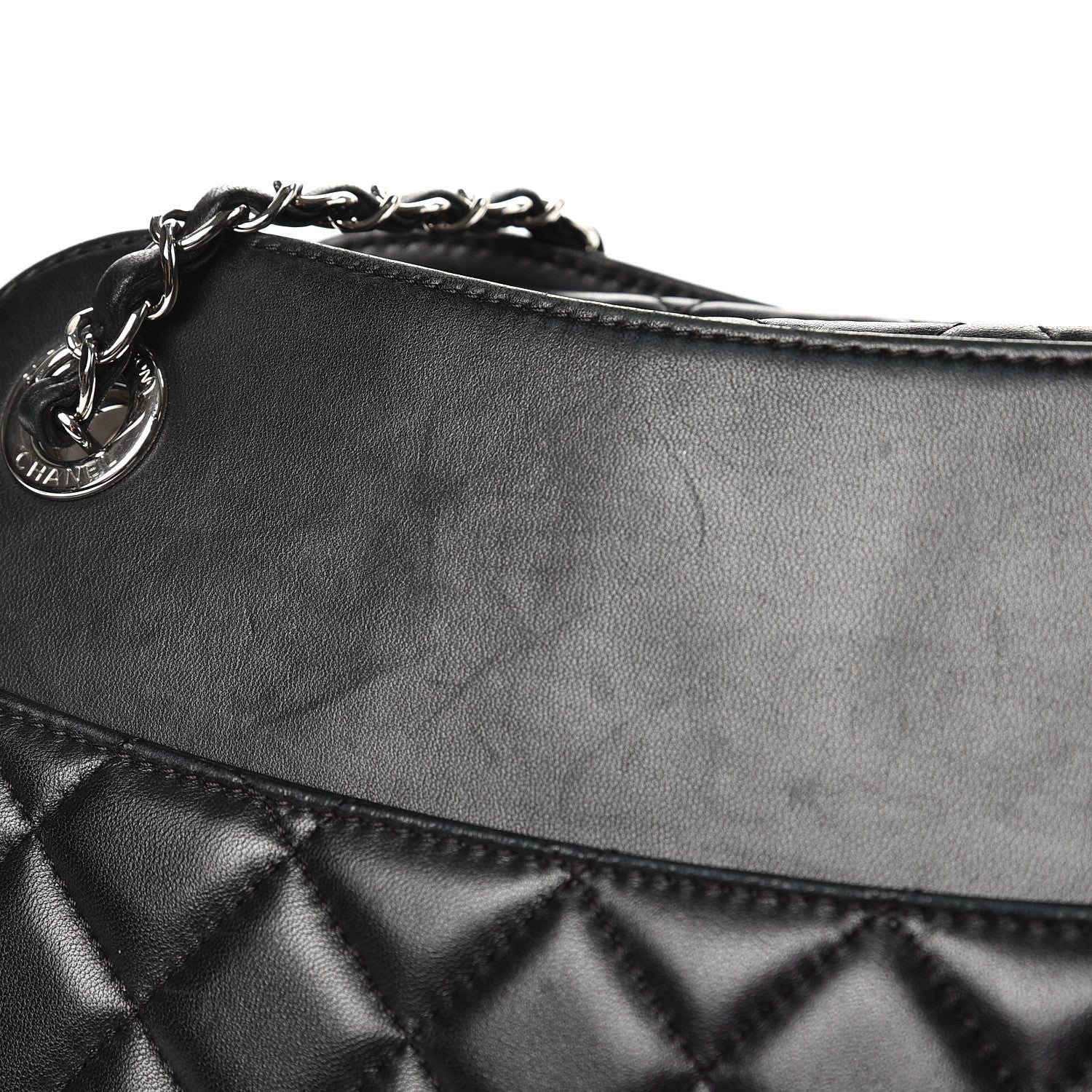 Chanel Lambskin Quilted 7 Large Tote Black 9 of 13
