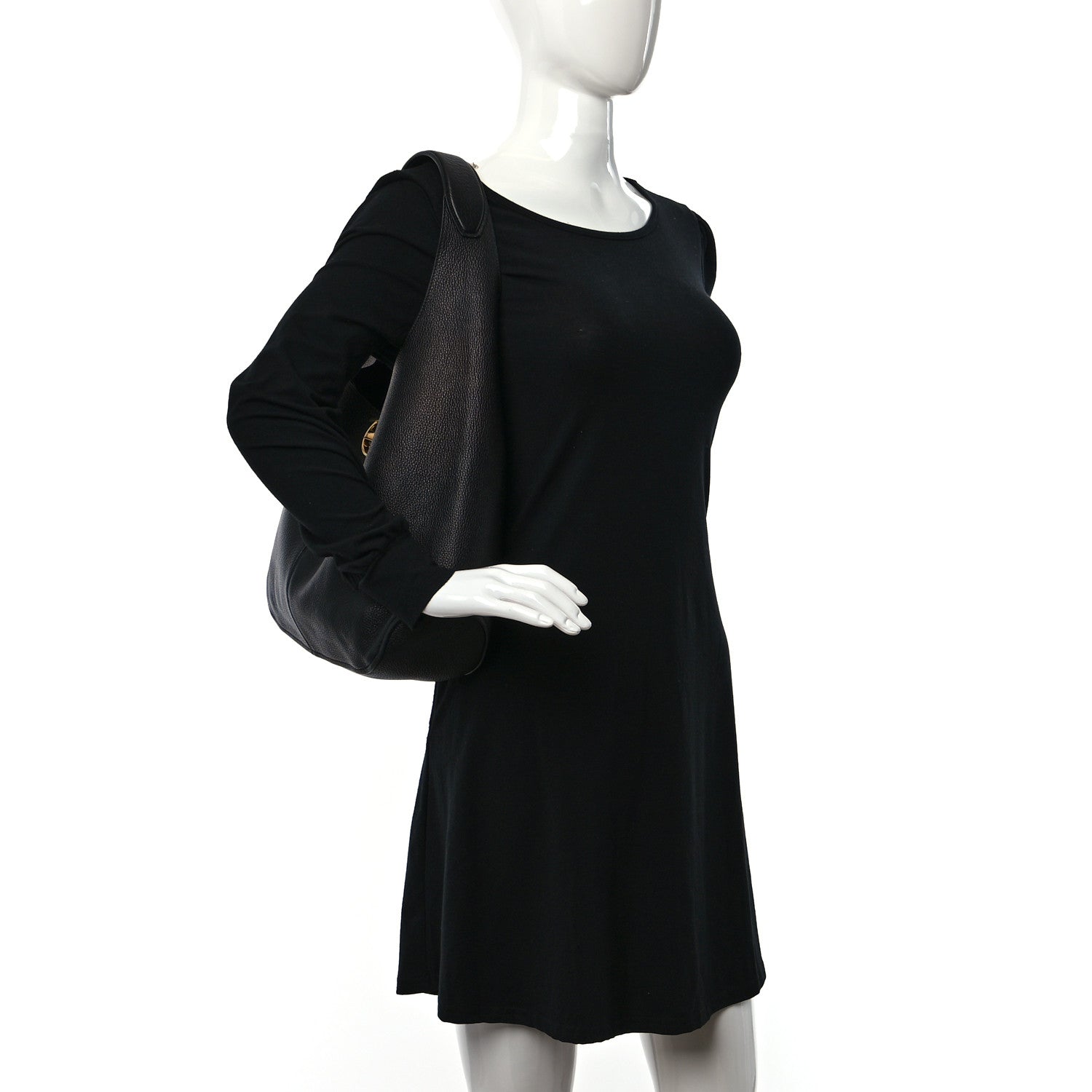 Salvatore Ferragamo Calfskin Margot Hobo Black 3 of 10