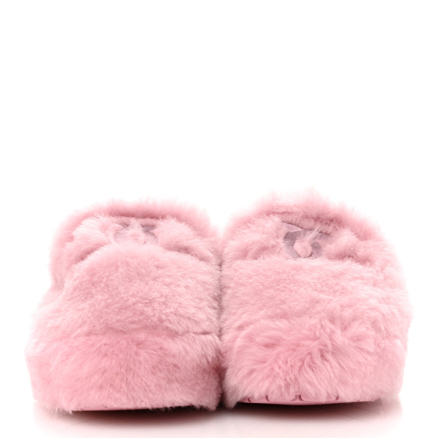 Shearling CC Flat Mules 37 Pink