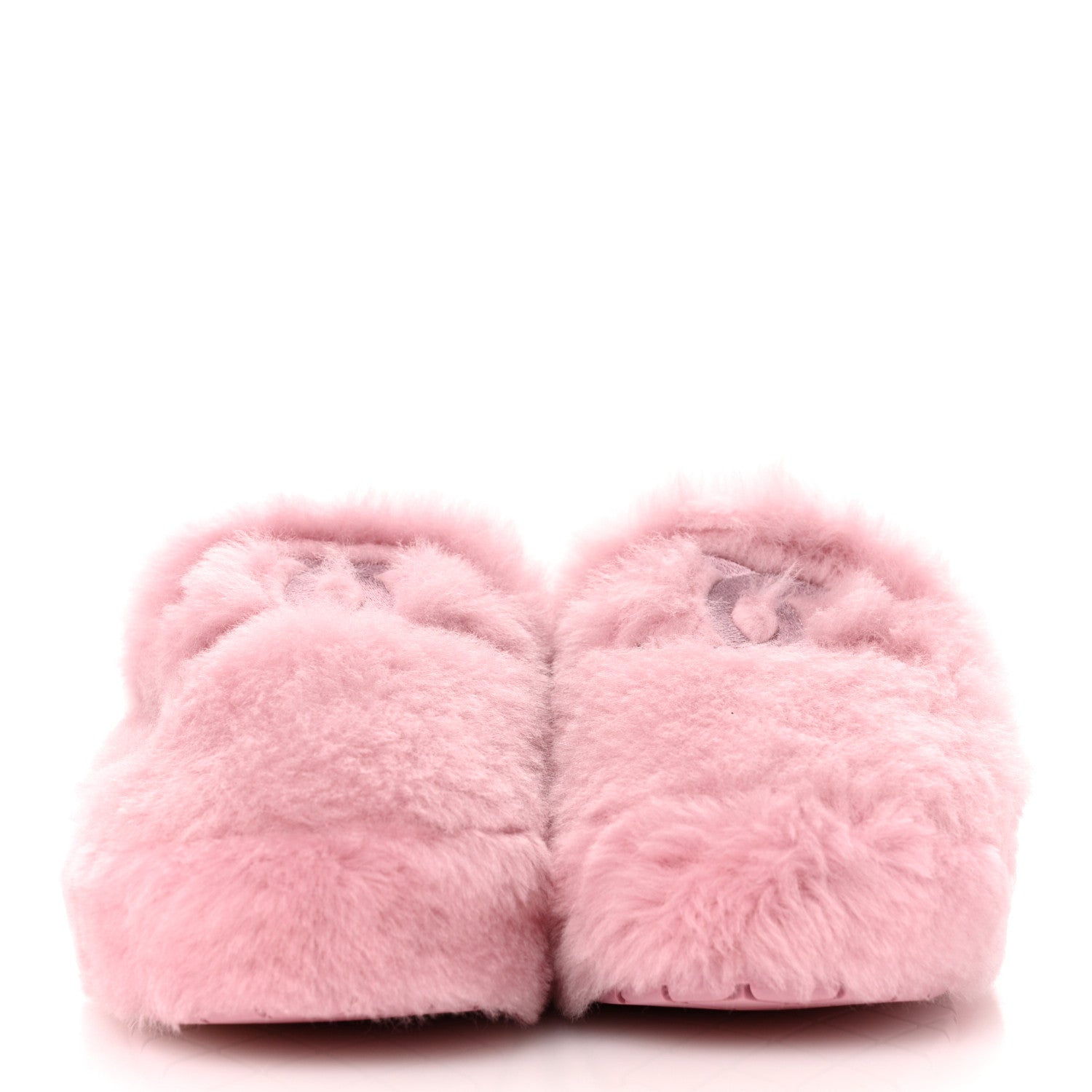 Chanel Shearling CC Flat Mules 37 Pink 3 of 19