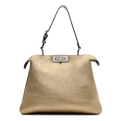 Fendi Metallic Vitello Medium Soft Peekaboo Gold 1 of 27