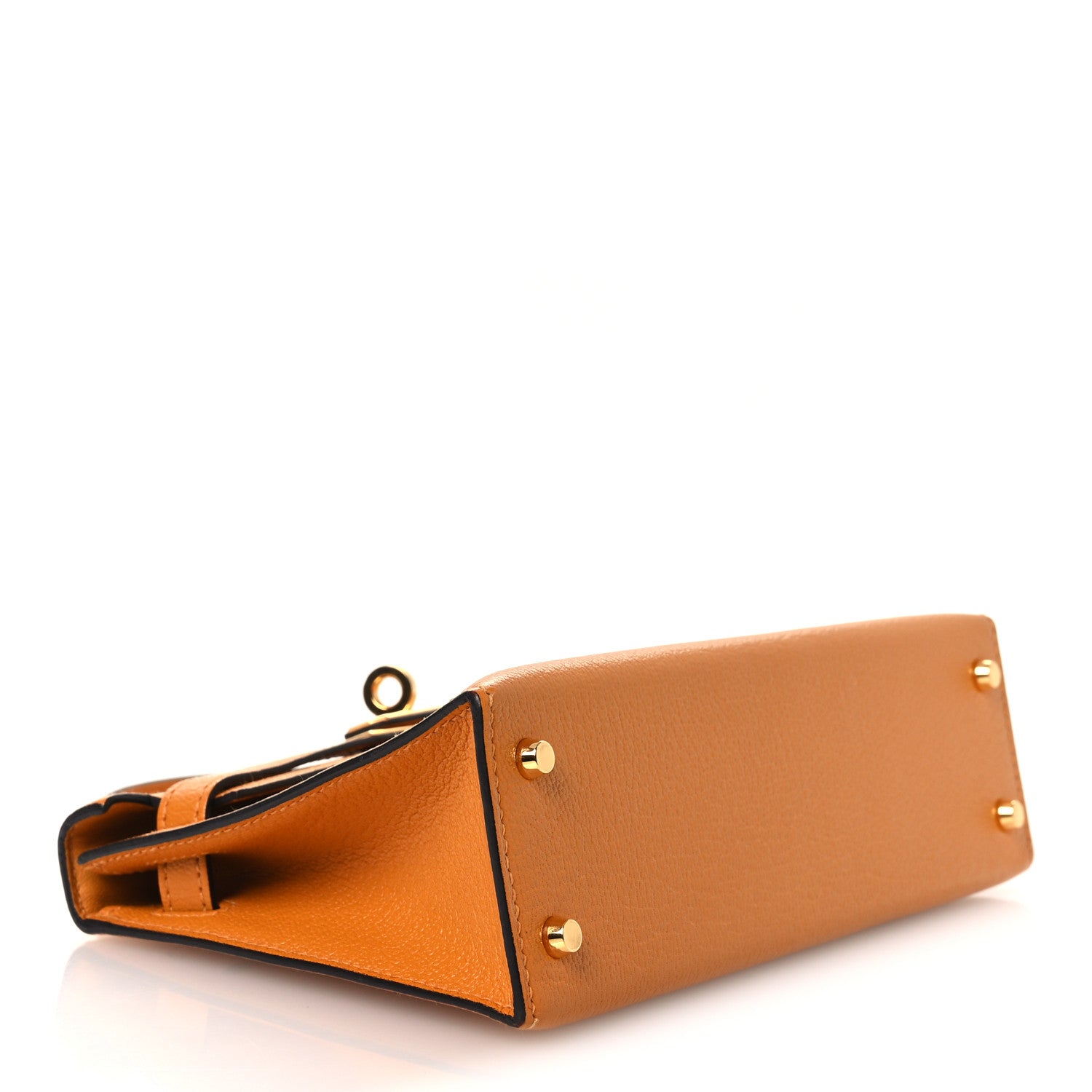 Hermes Chevre Mysore Mini Kelly Sellier 20 Jaune D'or 4 of 11