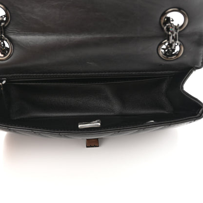 Chanel Aged Calfskin Chevron Quilted 2.55 Reissue Mini Flap So Black 5 of 13