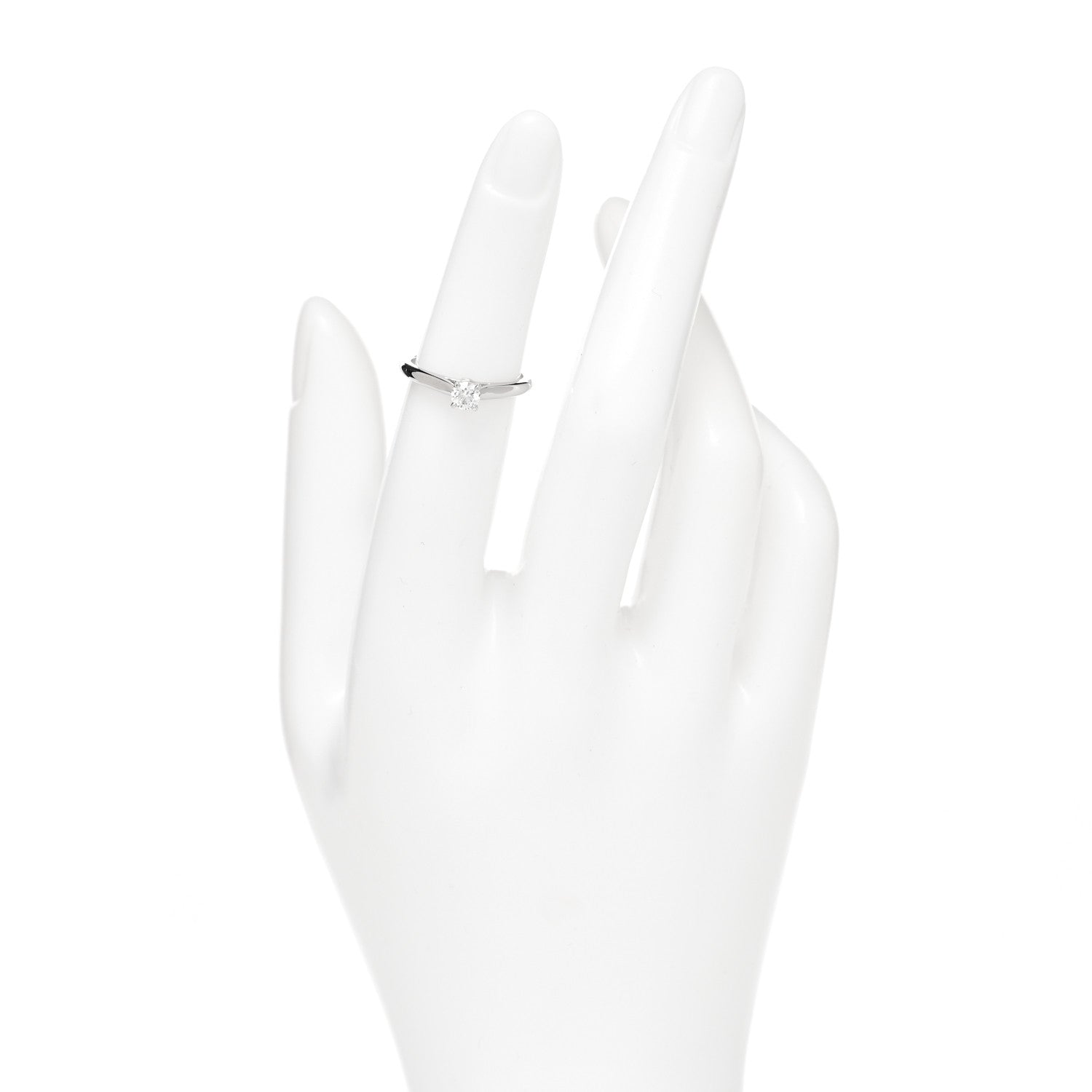 Cartier Platinum Diamond .21ct Solitaire 1895 Engagement Ring 47 4.25 2 of 7