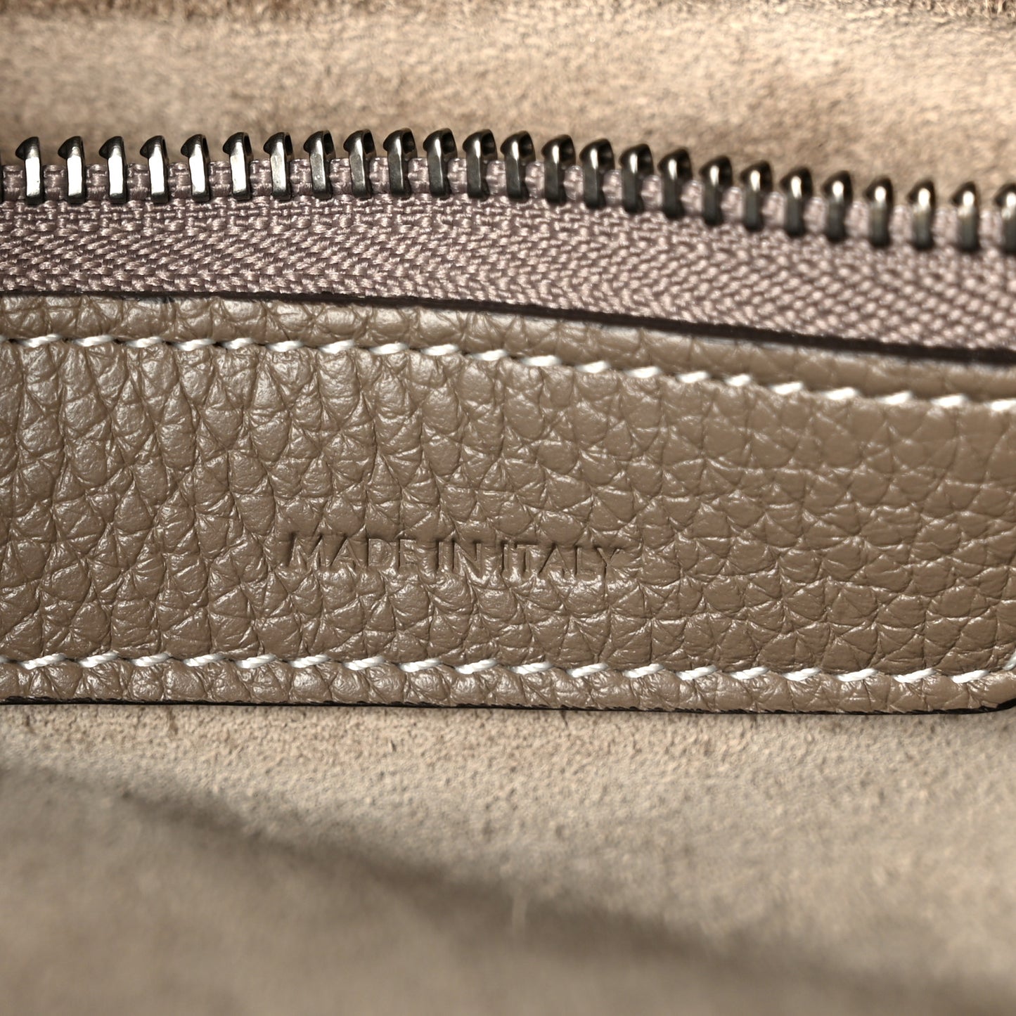 Drummed Calfskin Micro Luggage Souris