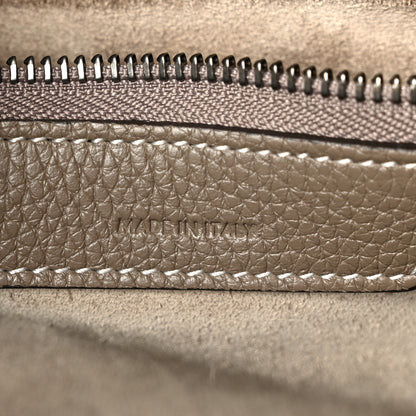 Celine Drummed Calfskin Micro Luggage Souris 6 of 11