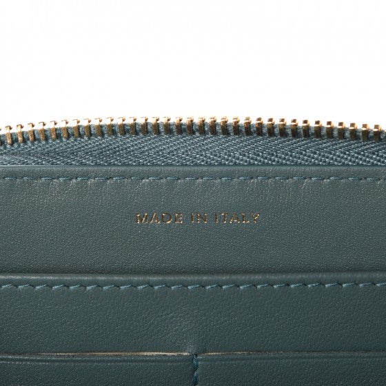 Chanel Lambskin Quilted Large Gusset Zip Around Wallet Blue 6 of 9