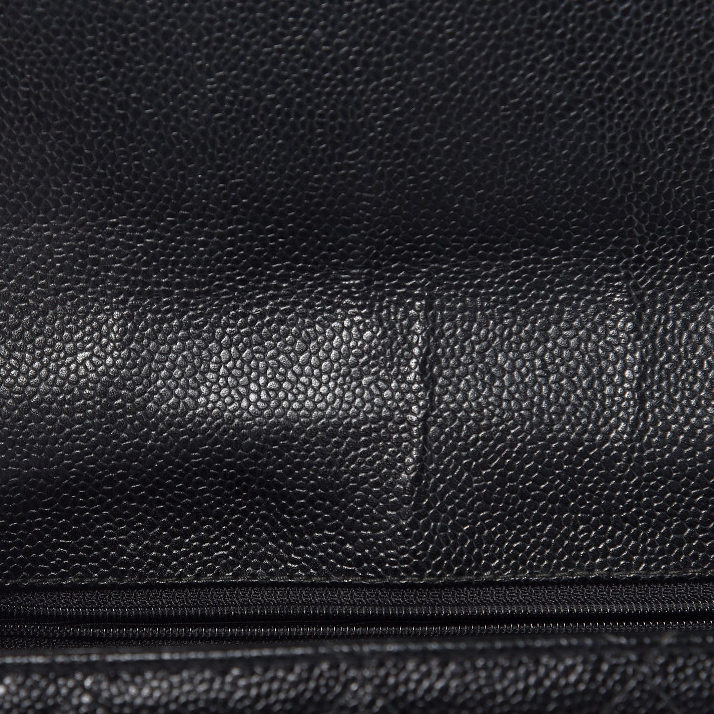 Caviar Quilted Flap Shoulder Bag Black