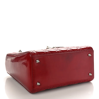 Christian Dior Patent Cannage Medium Lady Dior Red 4 of 10