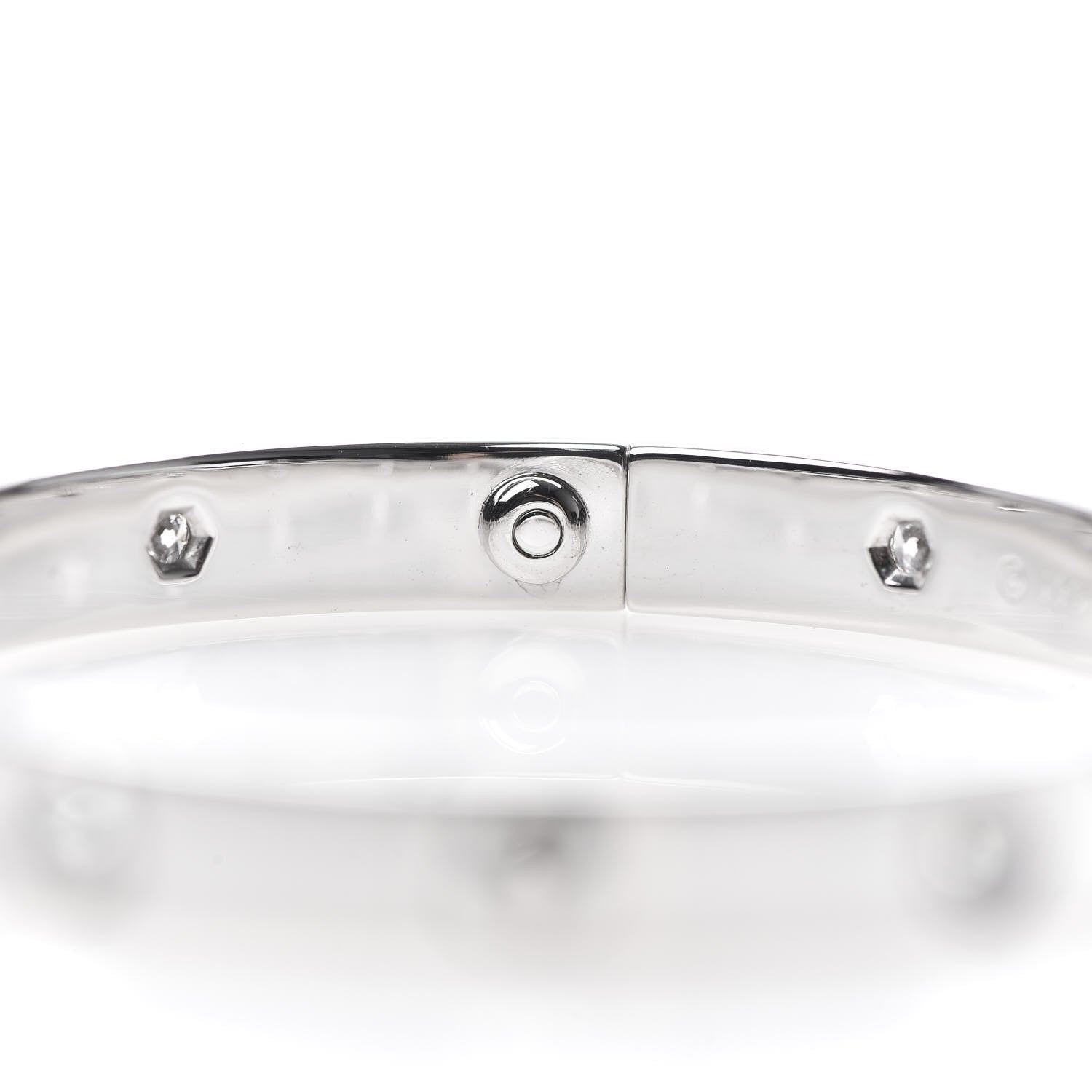 Cartier 18K White Gold 10 Diamond LOVE Bracelet 17 6 of 6