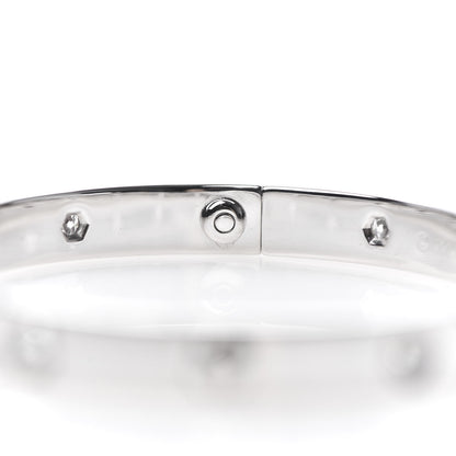 Cartier 18K White Gold 10 Diamond LOVE Bracelet 17 6 of 6