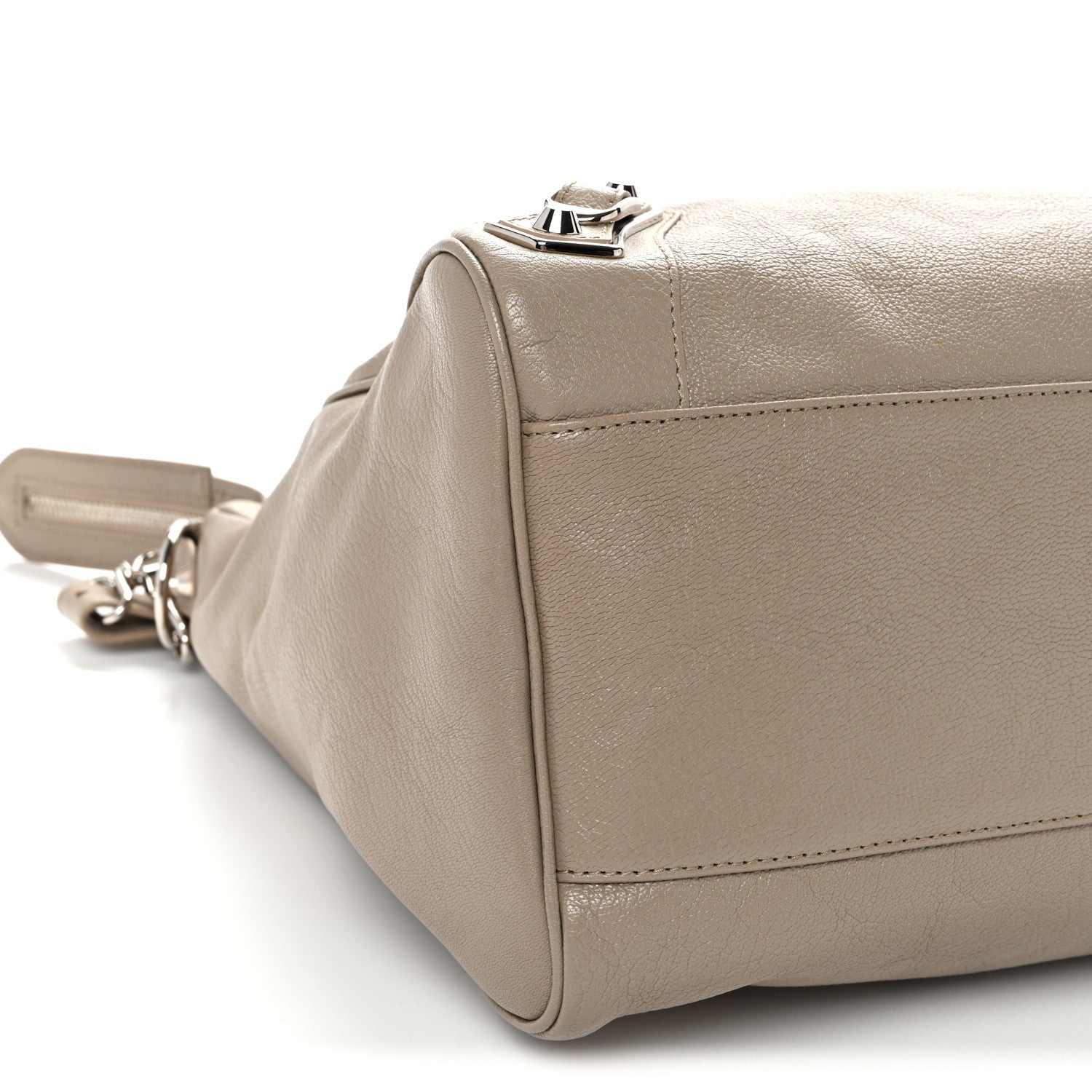 Balenciaga Chevre Silver Metallic Edge Hardware Velo Beige Dune Argille 10 of 11
