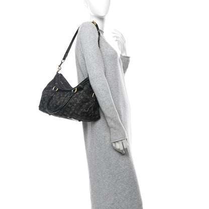 Louis Vuitton Denim Neo Cabby MM Black 3 of 14