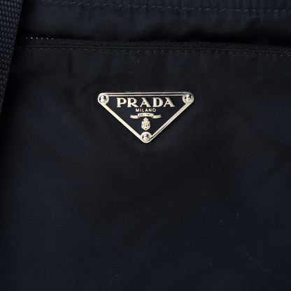 Prada Nylon Flat Messenger Bag Black 6 of 10