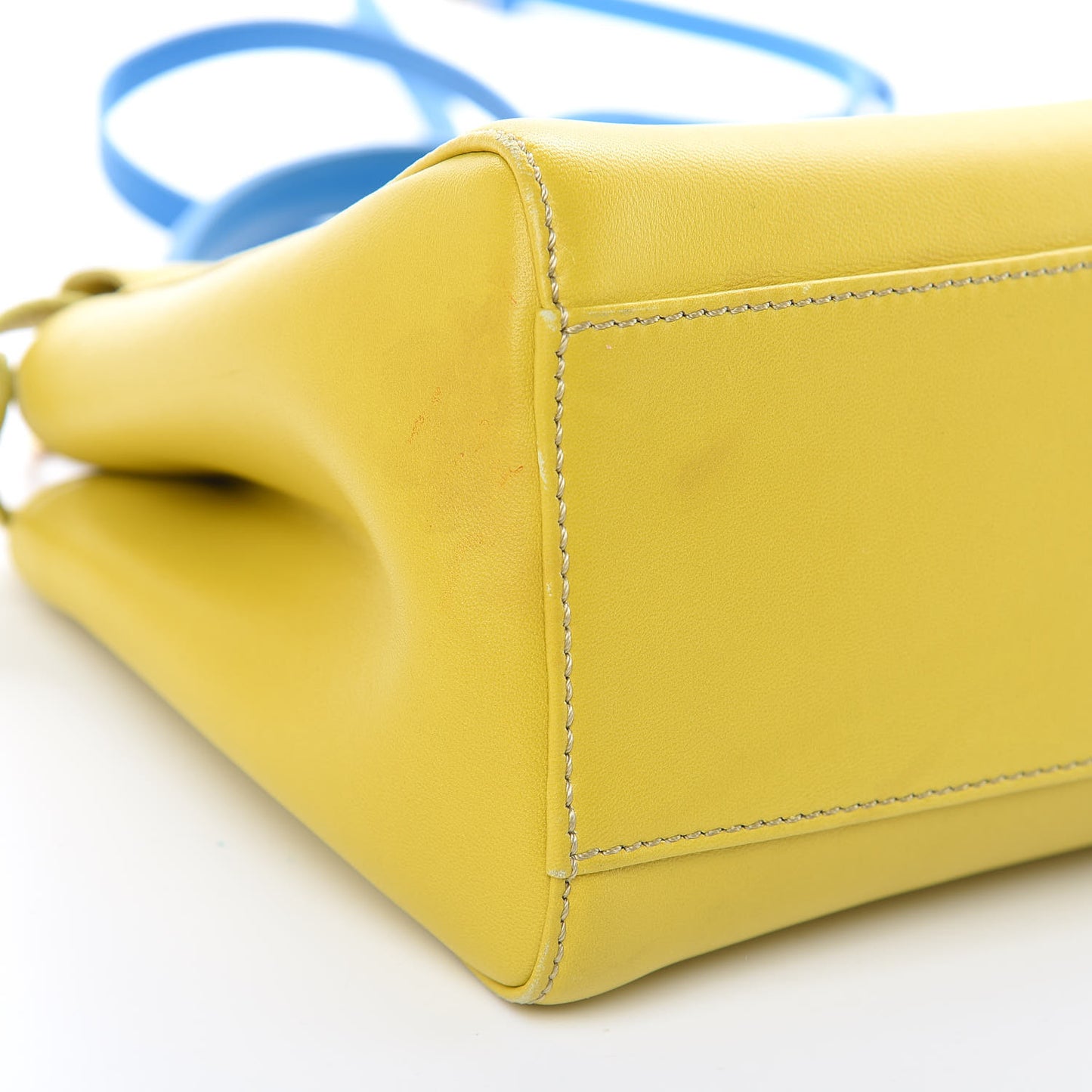 Nappa Colorblock Mini Peekaboo Iconic Satchel Lime Blue Royal Latte
