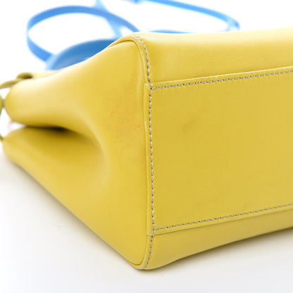 Fendi Nappa Colorblock Mini Peekaboo Iconic Satchel Lime Blue Royal Latte 9 of 15