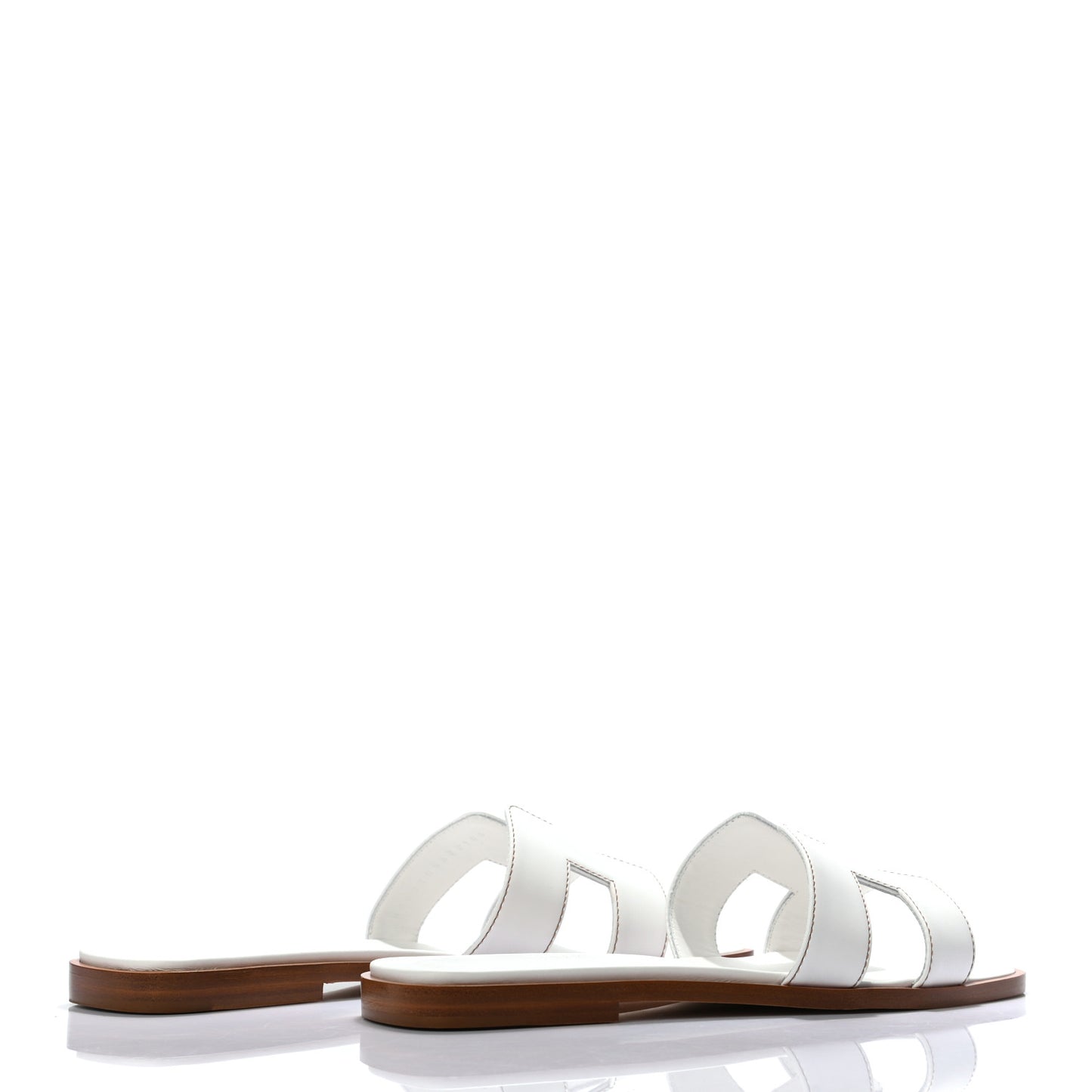 Box Calfskin Oran Sandals 36.5 White