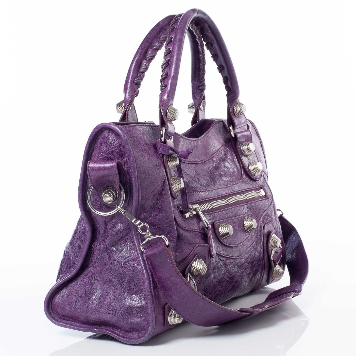 Agneau Giant 21 Silver Hardware City Raisin Purple
