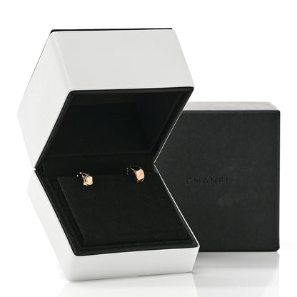 Chanel 18K Beige Gold Coco Crush Hoop Earrings 5 of 5