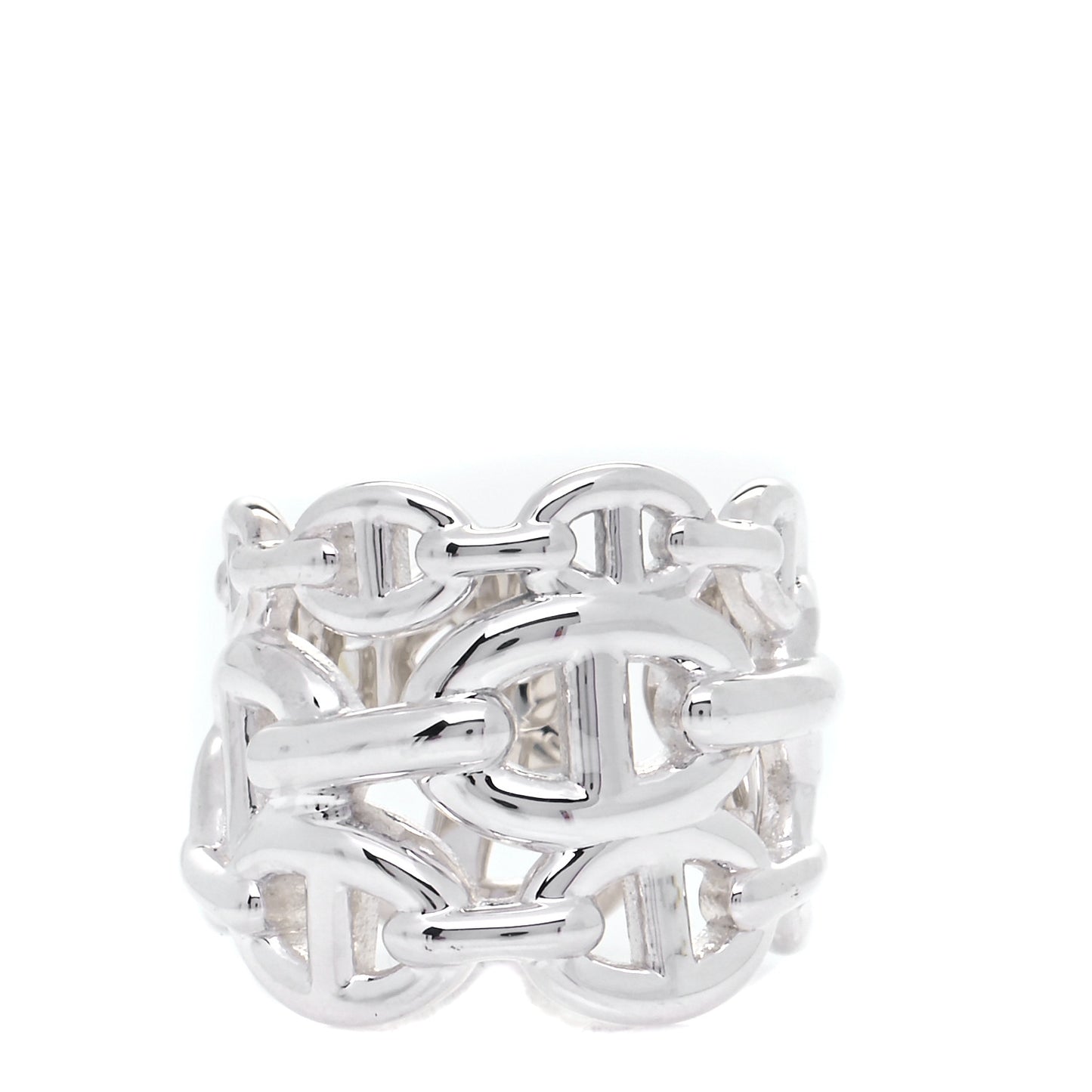 Sterling Silver GM Chaine d'Ancre Enchainee Band Ring 52 6