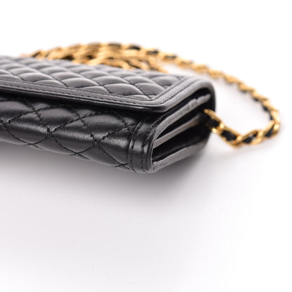 Prada Soft Calfskin Quilted Chain Wallet Black 13 of 14