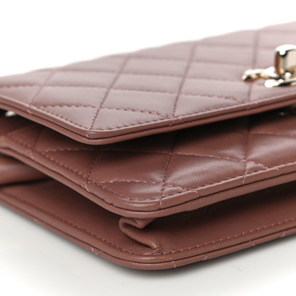 Chanel Lambskin Quilted Trendy CC Wallet On Chain WOC Nude 10 of 16