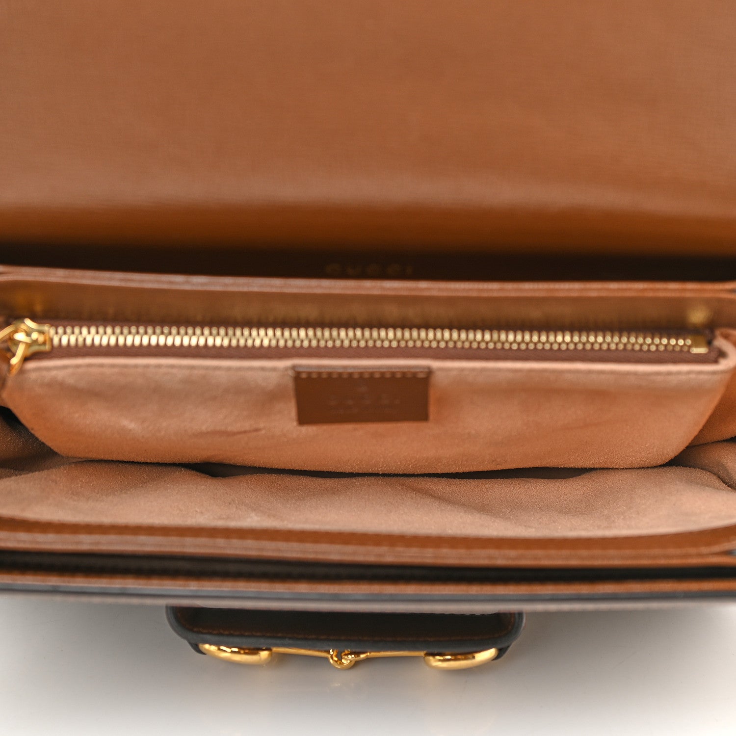 Gucci GG Supreme Monogram Horsebit 1955 Shoulder Bag Beige Brown Sugar 5 of 11